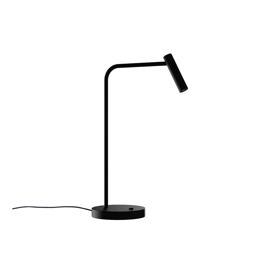 E-shop Čierna stolová lampa SULION Alexia, výška 50,3 cm