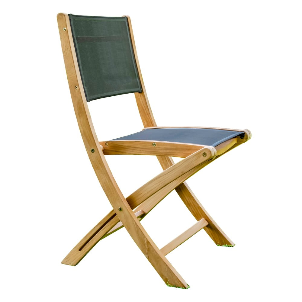 E-shop Sada 2 skladacích záhradných stoličiek z teakového dreva Ezeis Navy