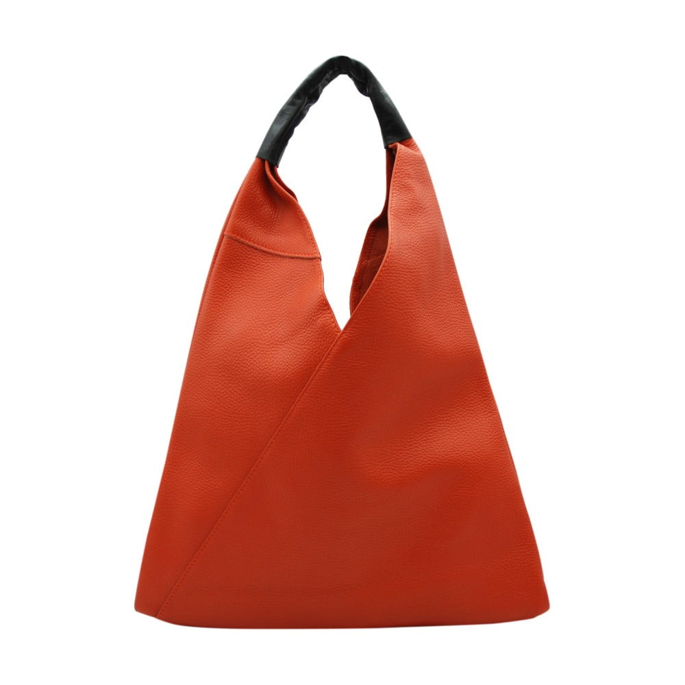 Tmavooranžová kabelka z pravej kože Andrea Cardone Karula
