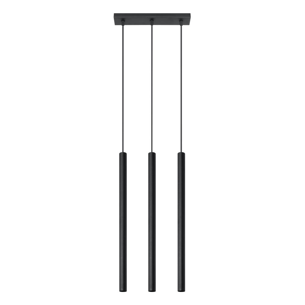 E-shop Čierne závesné svietidlo Nice Lamps Fideus, dĺžka 30 cm
