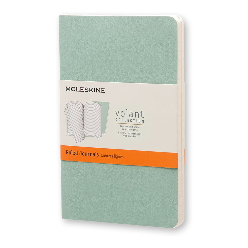 E-shop Zelený linajkový zápisník Moleskine Volant, 80 strán