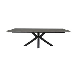 Šedý jedálenská stôl s černýma nohama Canett Maison, 100 x 240 cm