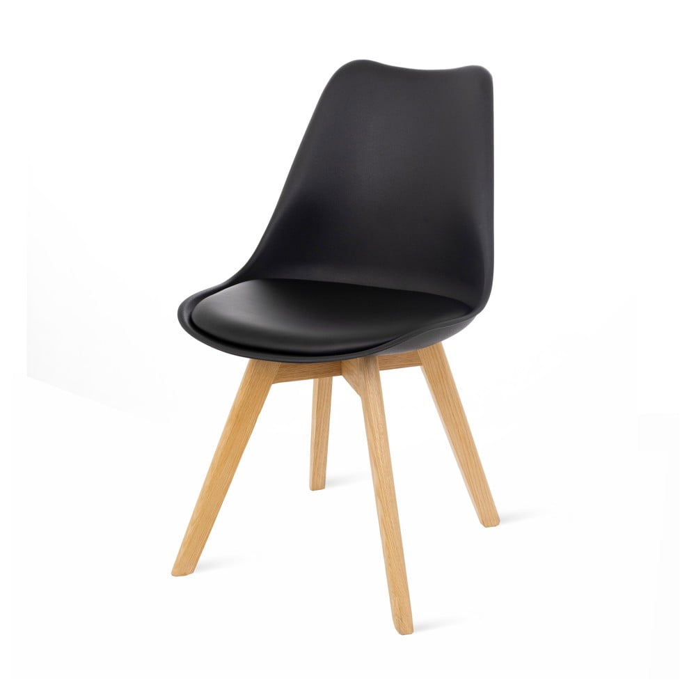 E-shop Súprava 2 čiernych stoličiek s bukovými nohami Bonami Essentials Retro