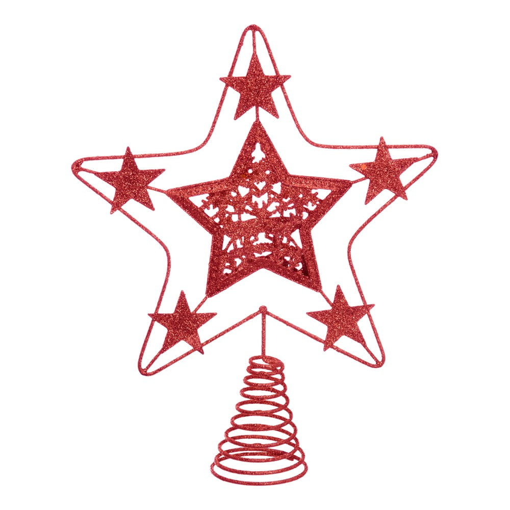 E-shop Hviezda na vianočný strom v červenej farbe Casa Selección Terminal, ø 18 cm