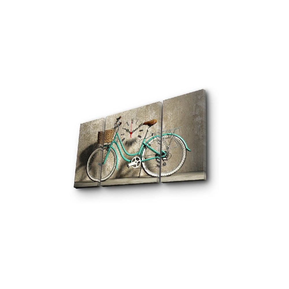 E-shop Nástenné obrazové hodiny Bicykel, 84 × 45 cm
