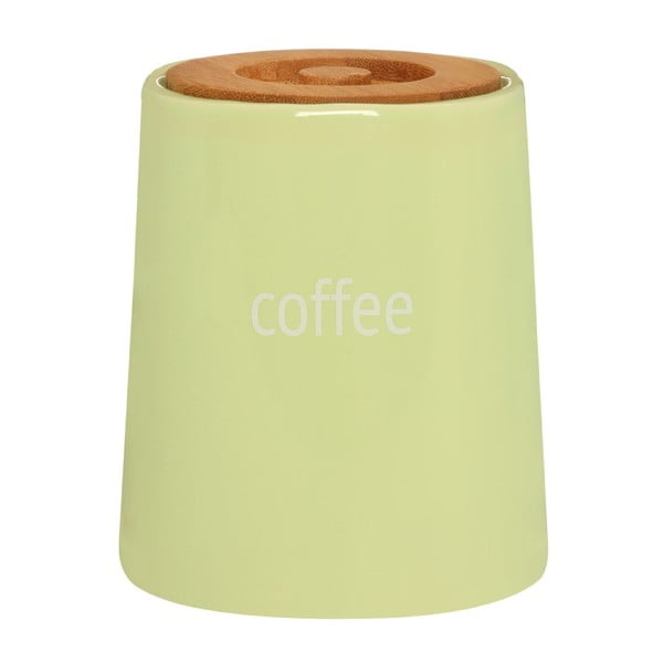 Zelená dóza na kávu s bambusovým vrchnákom Premier Housewares Fletcher, 800 ml