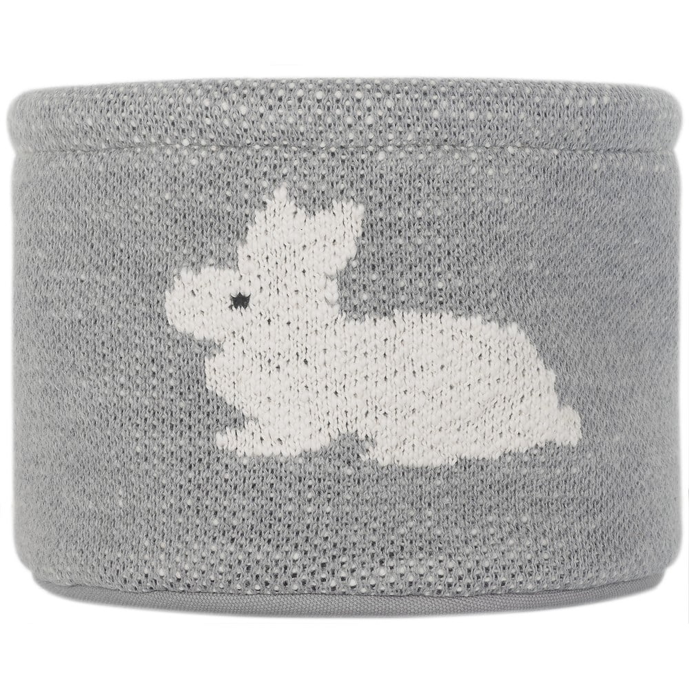 E-shop Sivý bavlnený organizér Kindsgut Bunny, ø 16 cm