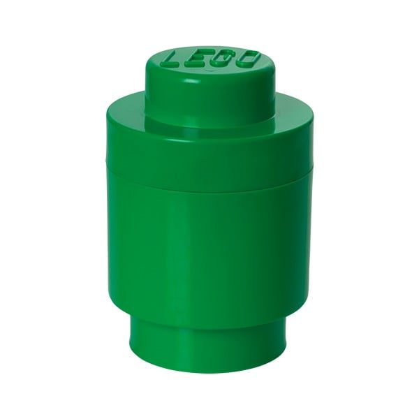 Zelený úložný okrúhly box LEGO®, ⌀ 12,5 cm