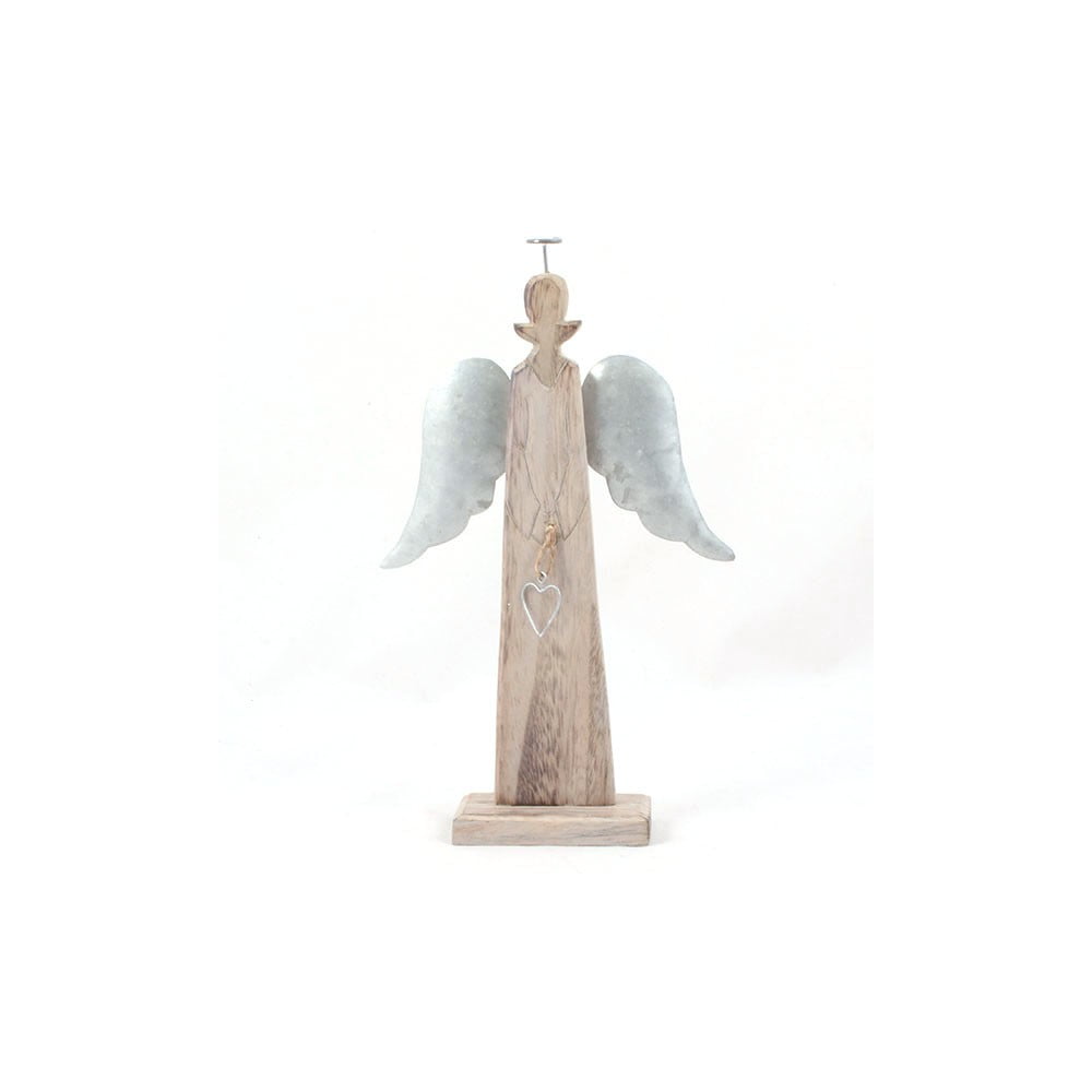 E-shop Drevený anjel Dakls, výška 24 cm