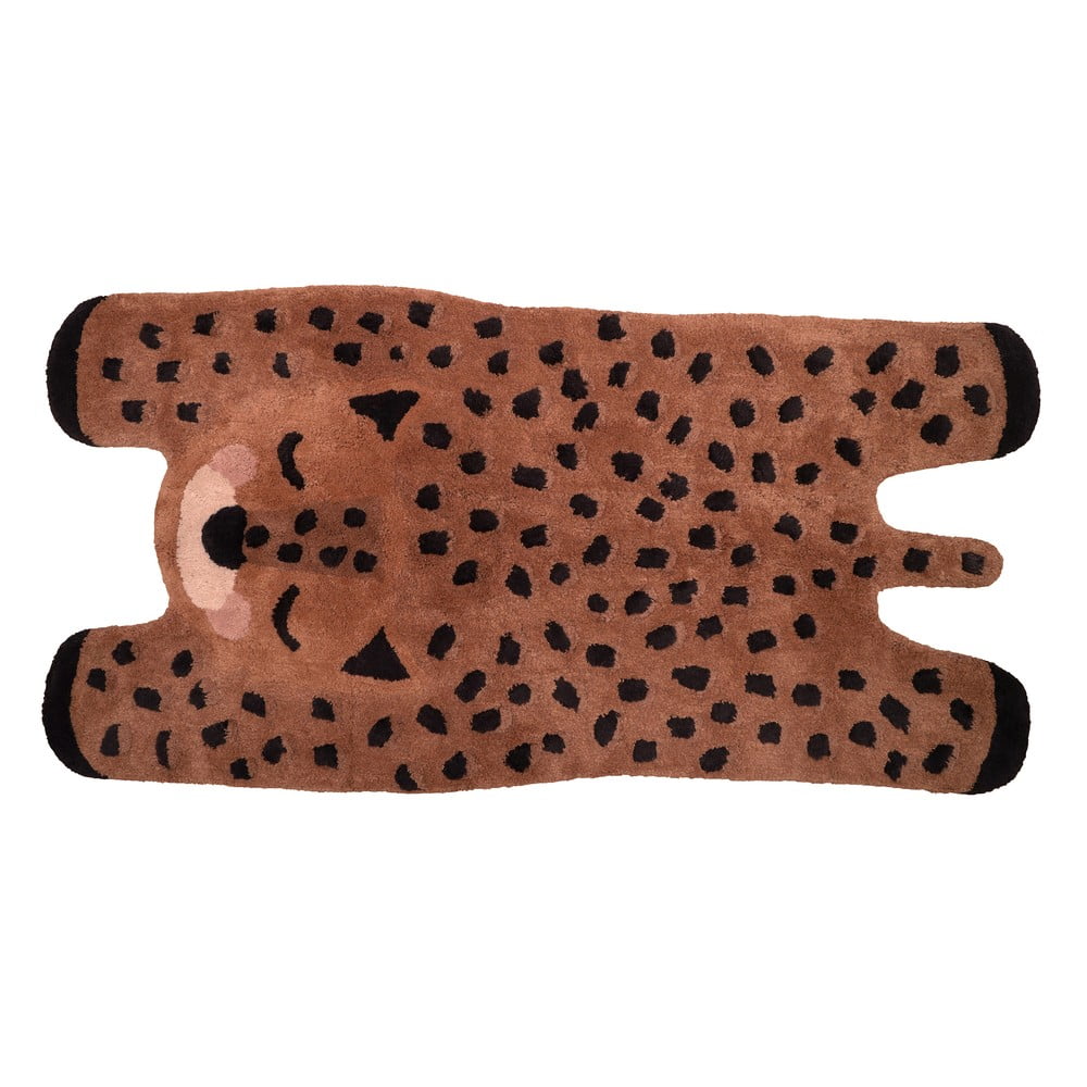 E-shop Detský bavlnený ručne vyrobený koberec Nattiot Little Cheetah, 65 x 125 cm