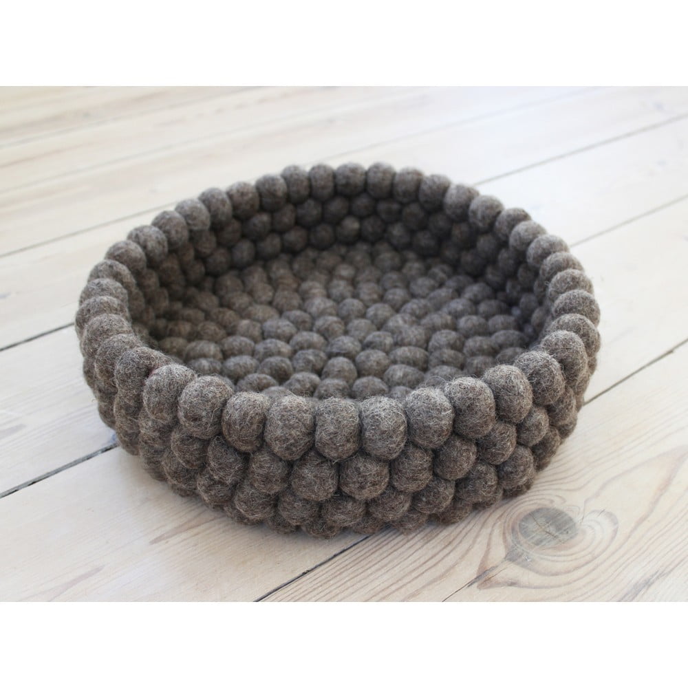 Obrázok Orechovohnedý guľôčkový vlnený úložný košík Wooldot Ball Basket, ⌀ 28 cm