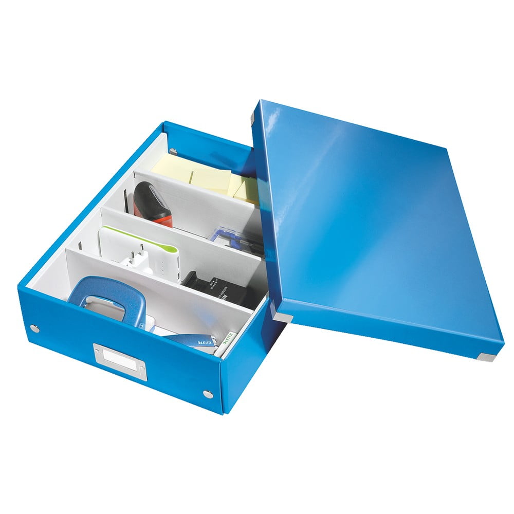 E-shop Modrý kartónový úložný box s vekom Click&amp;Store - Leitz