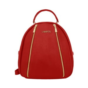 Červený kožený batoh Lampoo Kurro