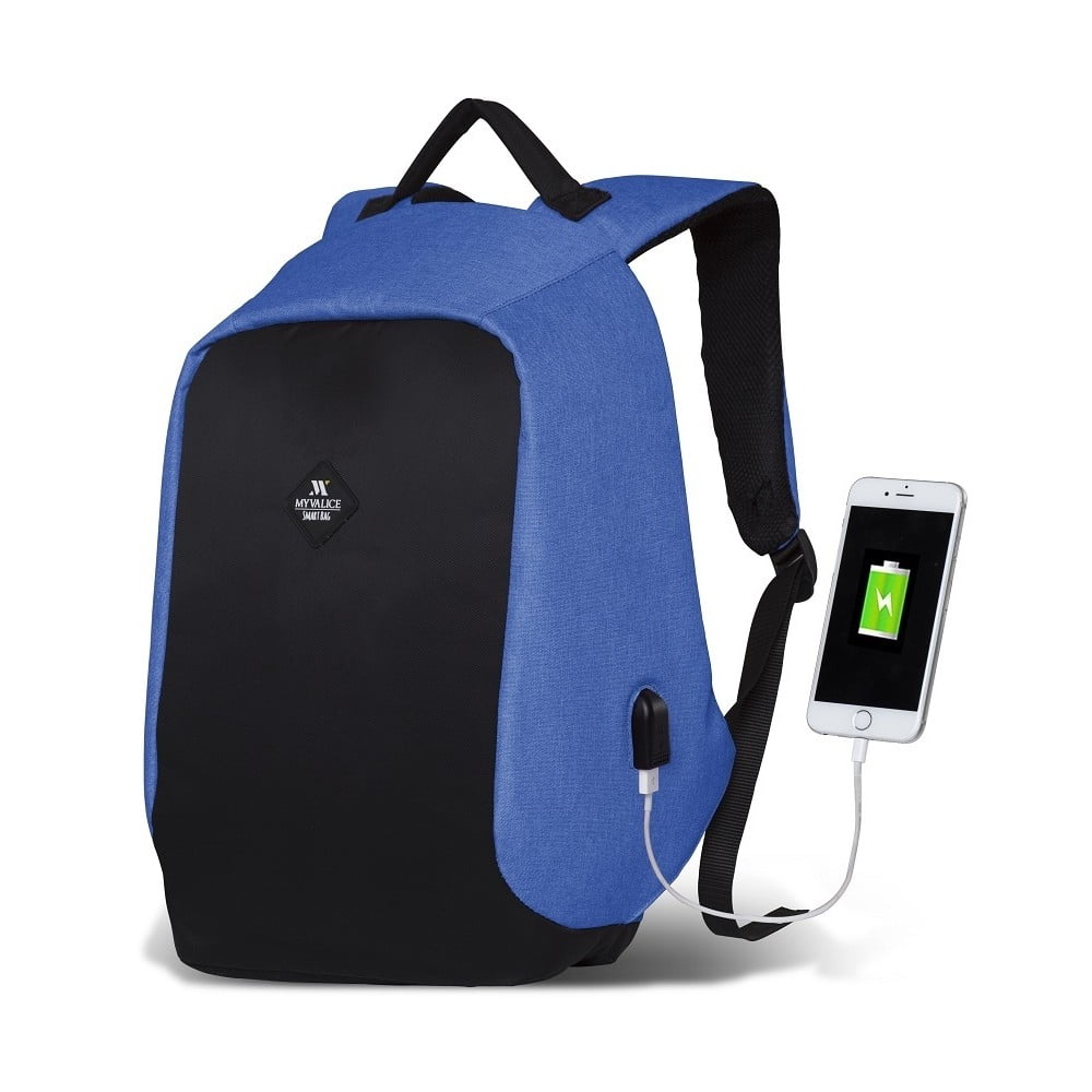 Obrázok Čierno-modrý batoh s USB portom My Valice SECRET Smart Bag