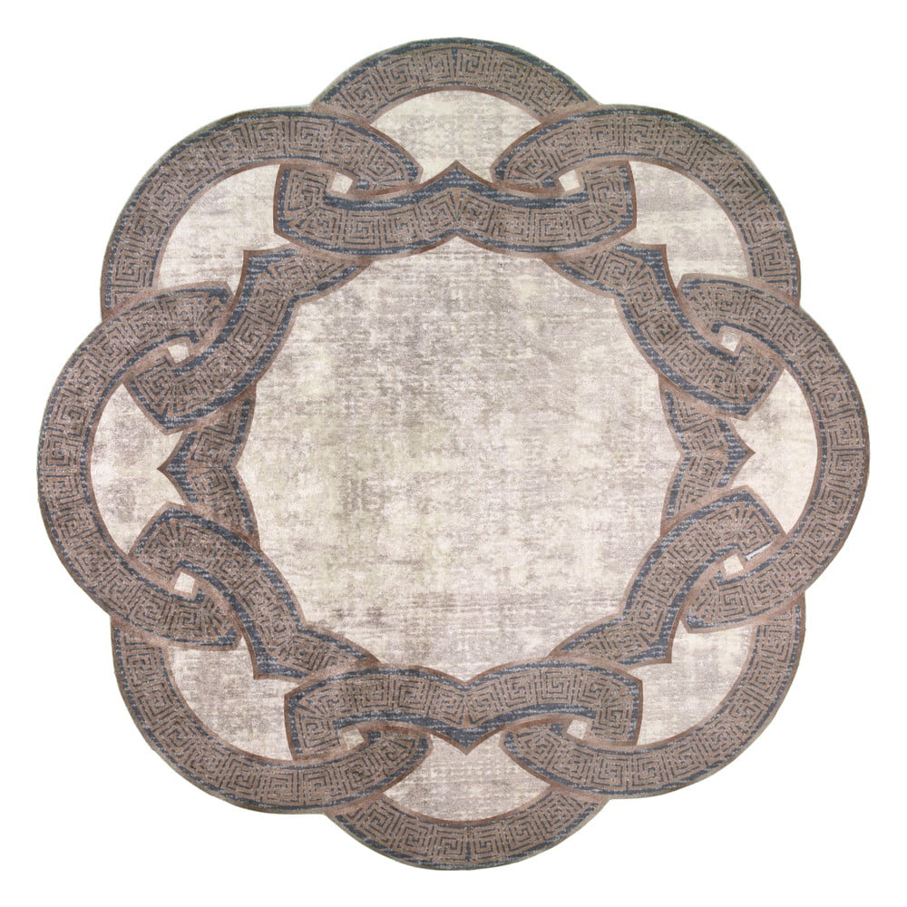 E-shop Béžový okrúhly koberec ø 160 cm - Vitaus