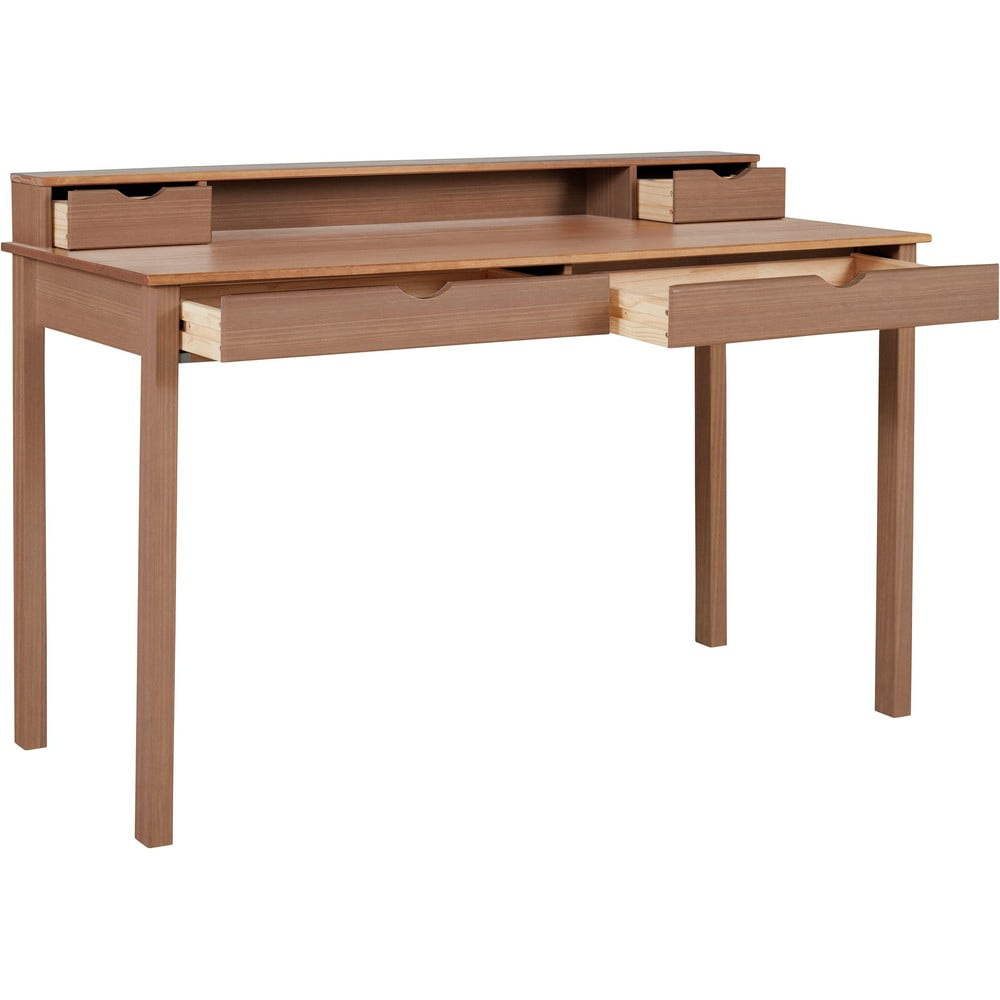 E-shop Pracovný stôl z borovicového dreva s poličkou Støraa Gava