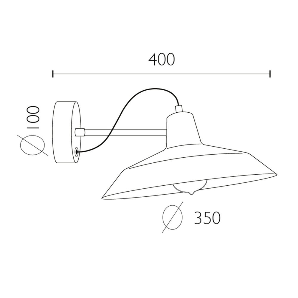 Obrázok Biele nástenné svietidlo s detailom v medenej farbe Bulb Attack Cinco Basic