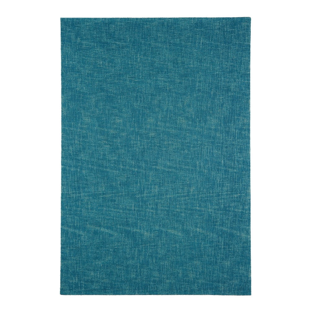 Vlnený koberec Tweed Teal, 170x240 cm