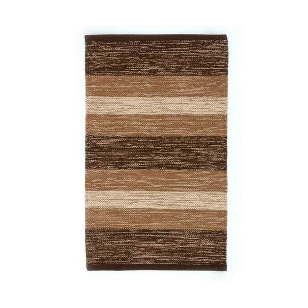 Hnedo-béžový bavlnený koberec Webtappeti Happy, 55 x 110 cm