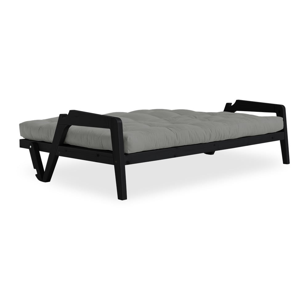 Obrázok Čierna variabilný rozkladacia pohovka s Futon v šedej farbe Karup Grab Black / Grey