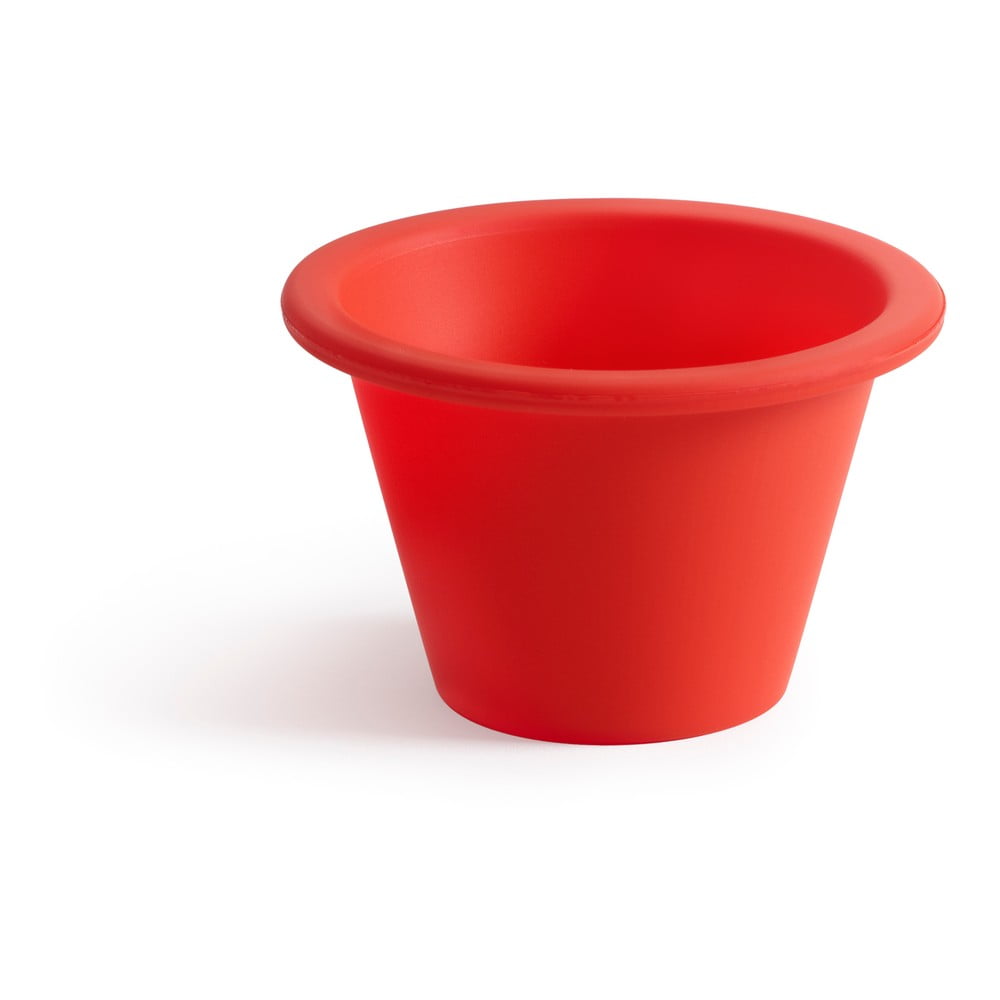 E-shop Súprava 6 červených silikónových formičiek na muffiny Lékué Single, ⌀ 7,5 cm