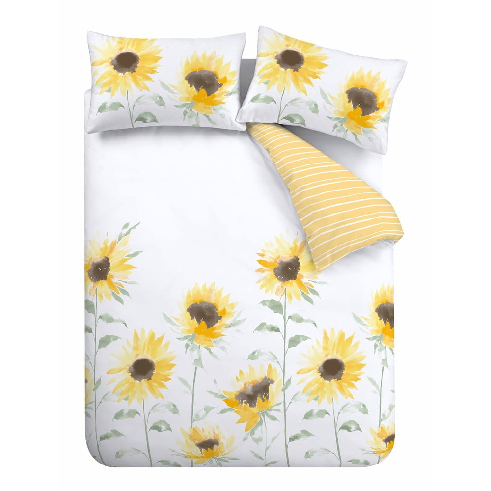 E-shop Žlto-biele obliečky 200x135 cm Painted Sun - Catherine Lansfield