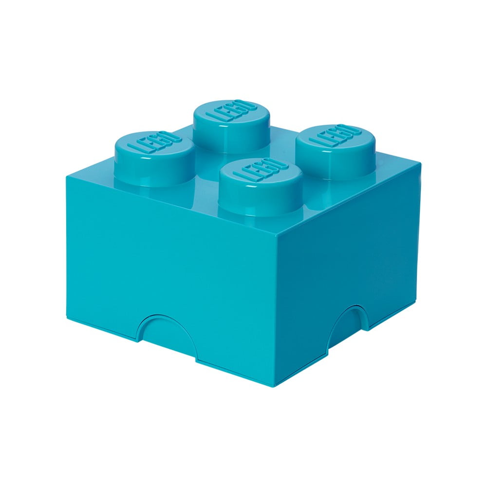 E-shop Azúrovomodrý úložný box štvorec LEGO®