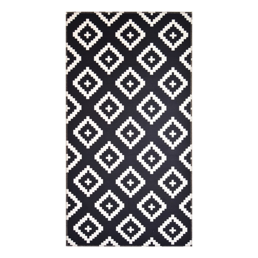 Čierno-biely koberec Vitaus Geo Winston, 80 x 150 cm