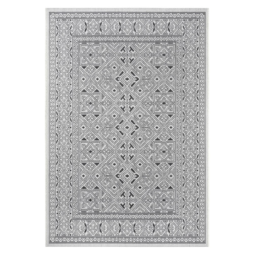 E-shop Čierno-béžový vonkajší koberec NORTHRUGS Cuadrado, 200 x 290 cm