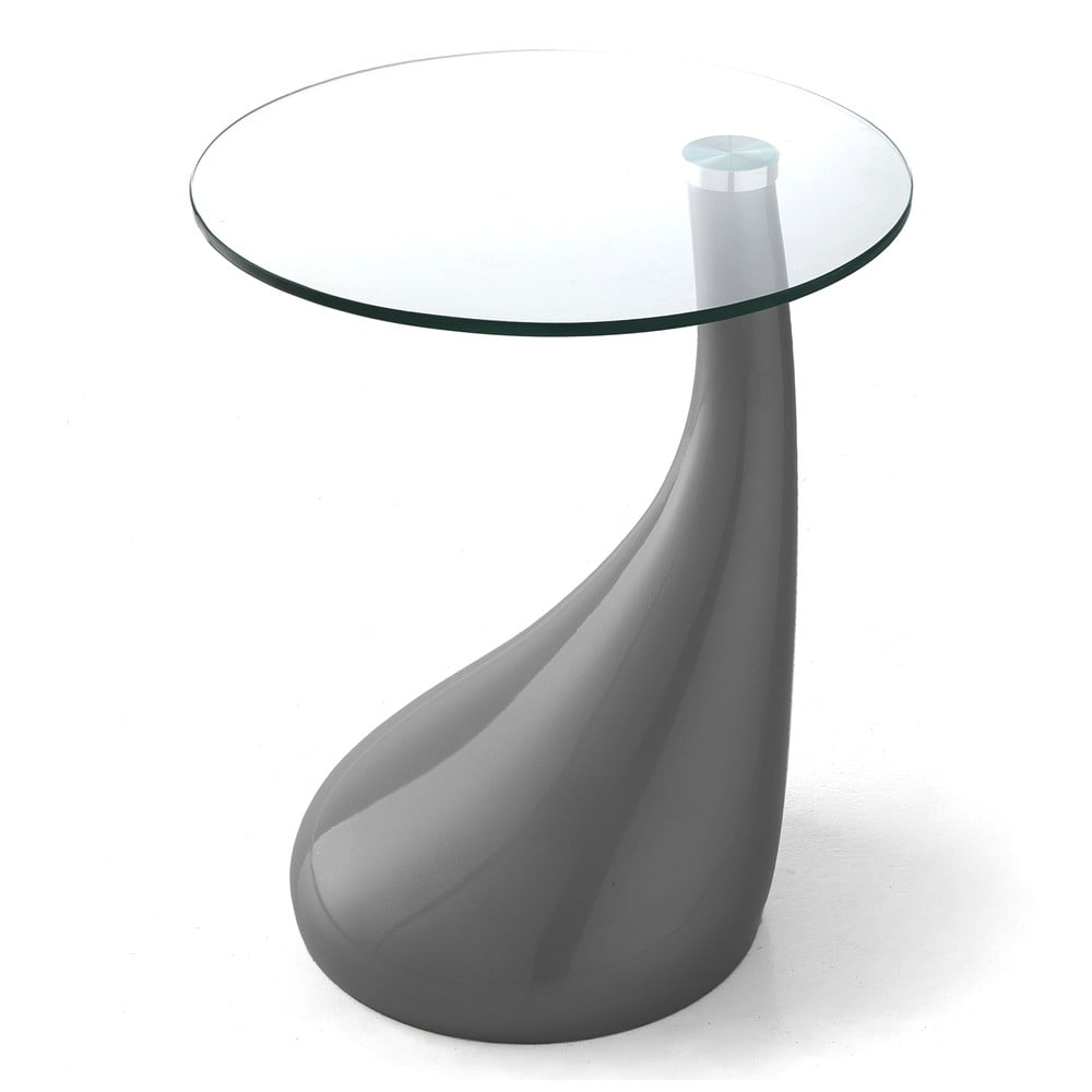 Okrúhly odkladací stolík so sklenenou doskou ø 45 cm Pop - Tomasucci