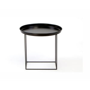 Čierny kovový odkladací stolík Nørdifra Ramme, ⌀ 50 cm