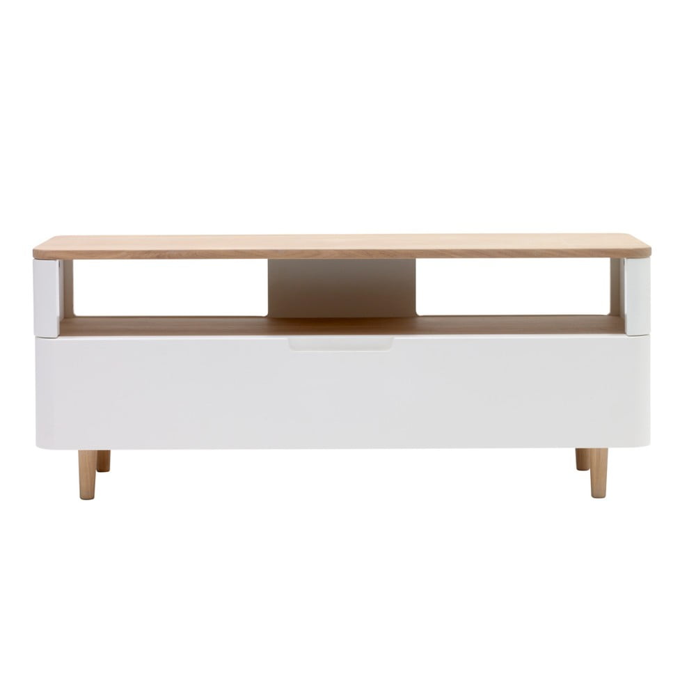 E-shop TV stolík z dreva bieleho duba Unique Furniture Amalfi