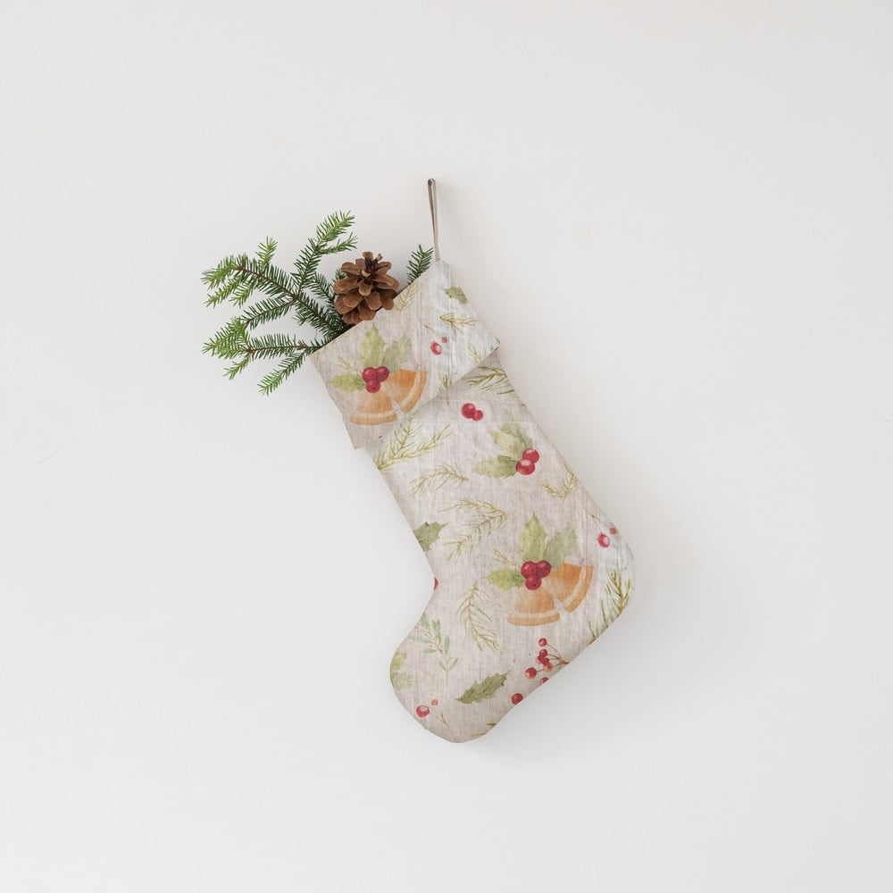 E-shop Vianočná ľanová závesná dekorácia Linen Tales Jingle Bells