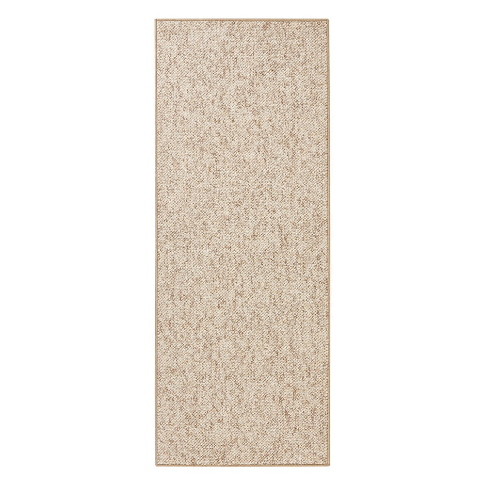Béžovohnedý behúň BT Carpet Wolly, 80 × 300 cm