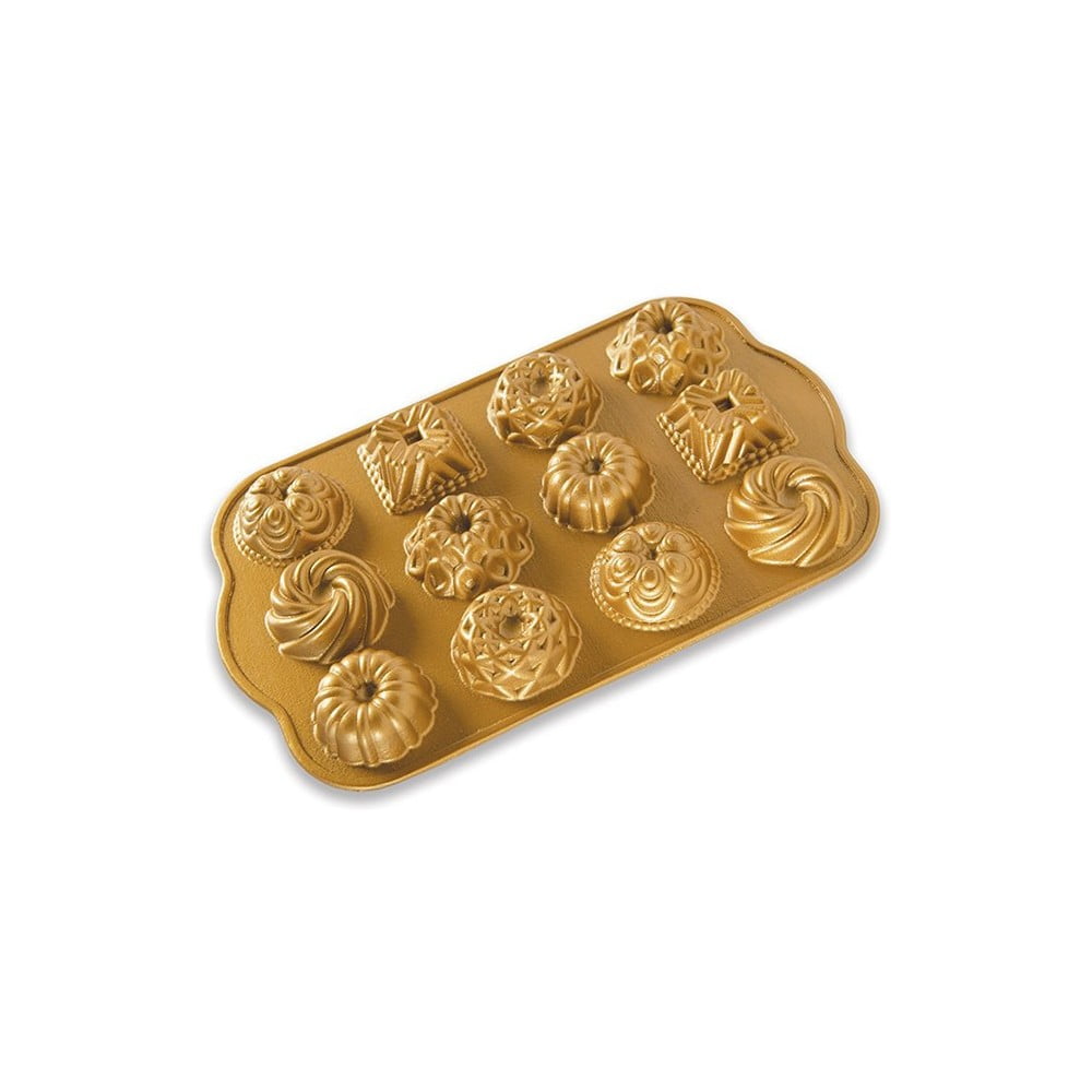 Značka Nordic Ware - Forma na 12 minibáboviek v zlatej farbe Nordic Ware Minimix, 280 ml