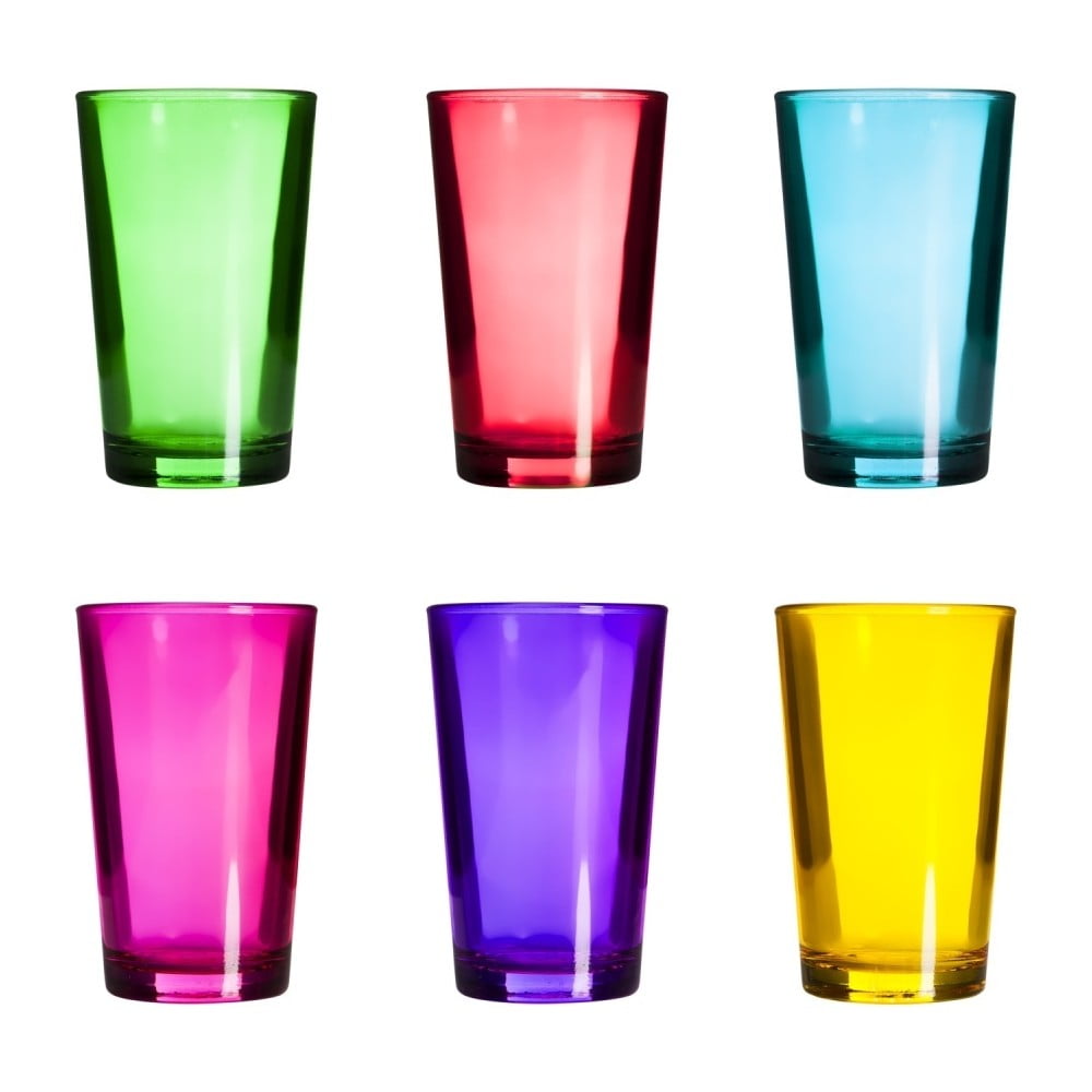Sada 6 farebných pohárov Yakamoz