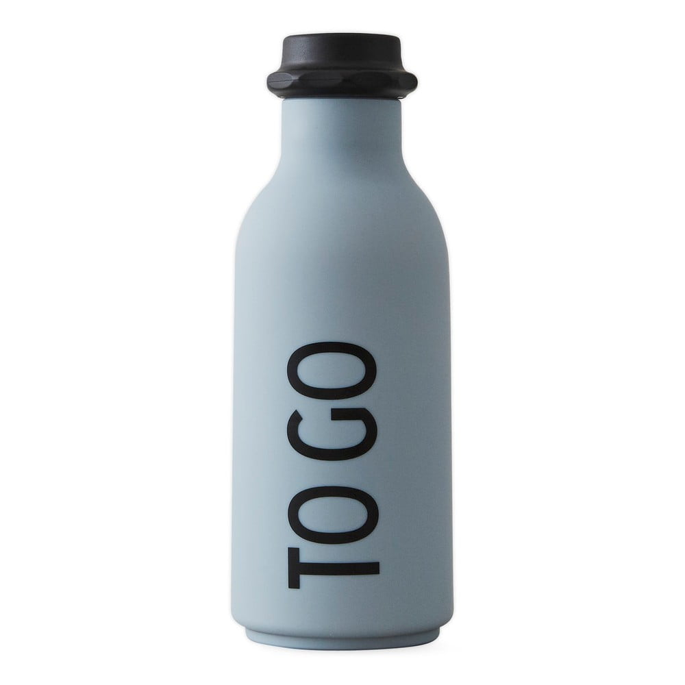 E-shop Modrá fľaša na vodu Design Letters To Go, 500 ml