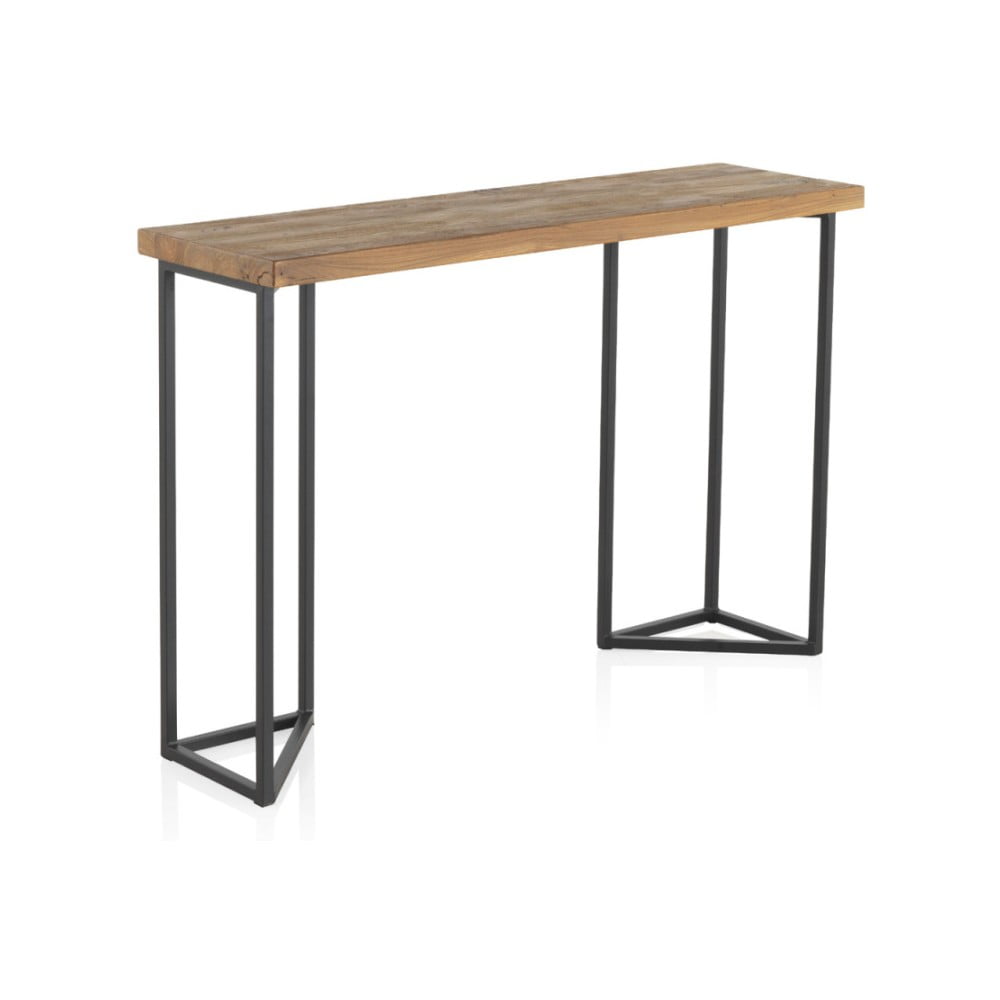 E-shop Konzolový stolík s doskou z brestového dreva Geese Lorena, výška 83 cm