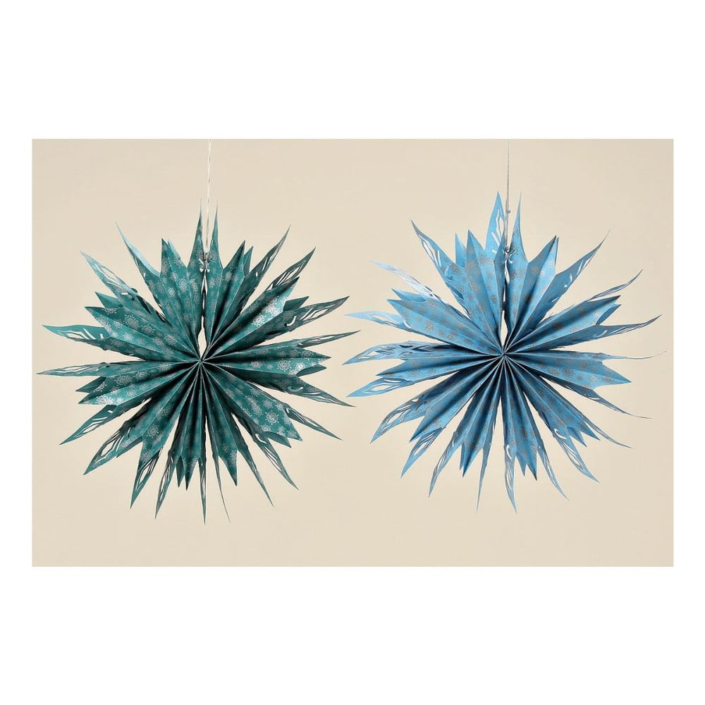 Sada 2 dekoratívnych papierových hviezd Boltze Holly, 56 cm