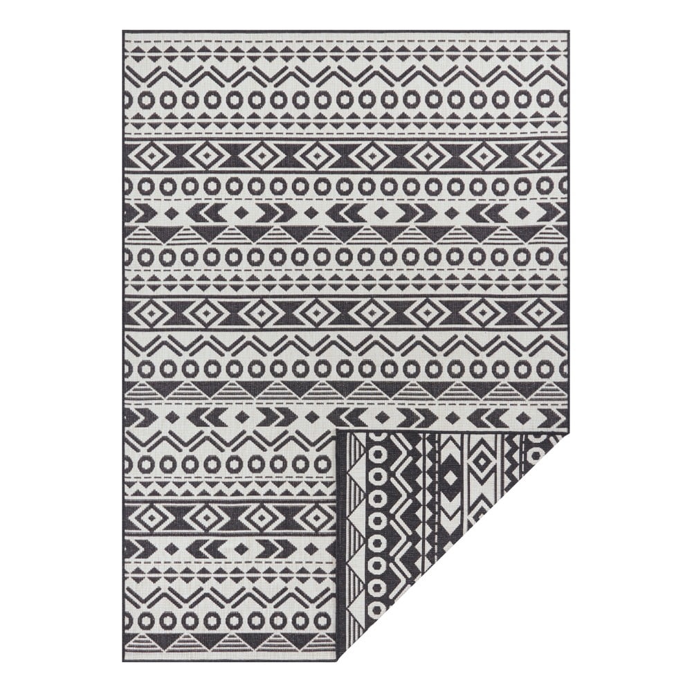 E-shop Čierno-biely vonkajší koberec Ragami Roma, 120 x 170 cm