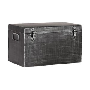 Čierny kovový úložný box LABEL51, dĺžka 50 cm