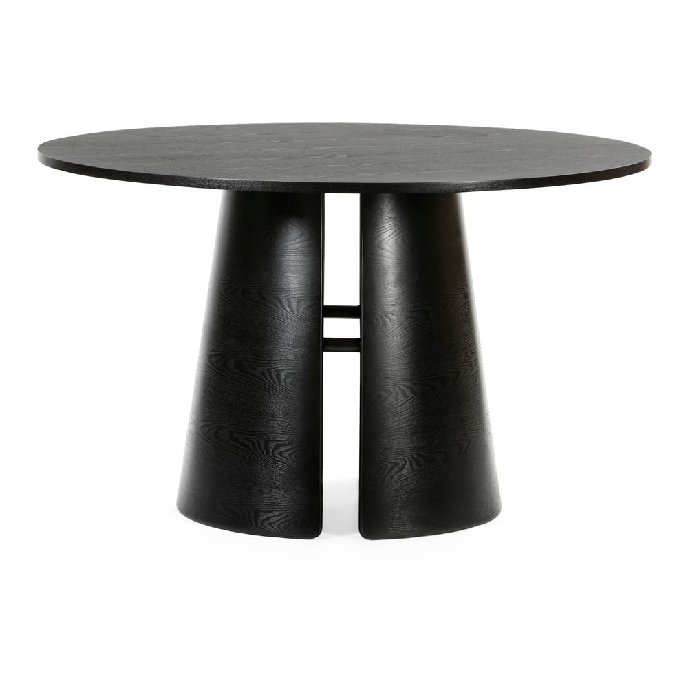 E-shop Čierny okrúhly jedálenský stôl Teulat Cep, ø 137 cm