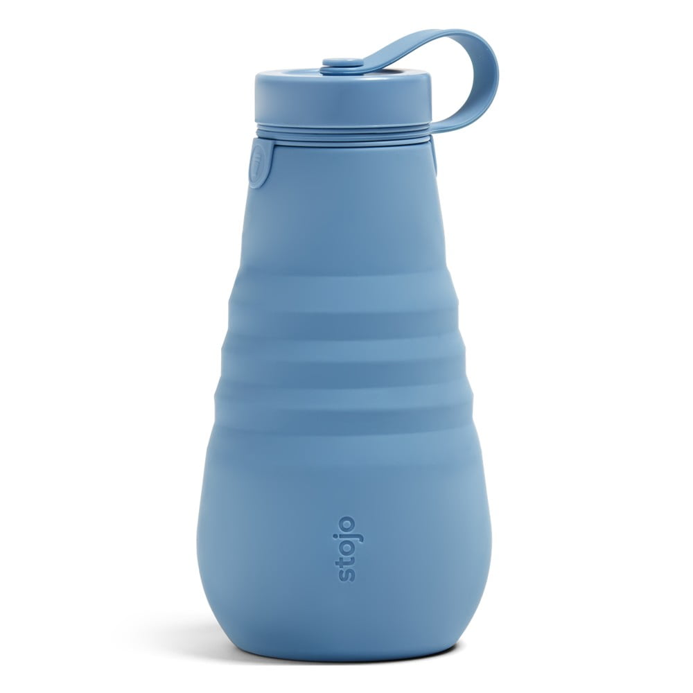 E-shop Modrá skladacia fľaša Stojo Bottle Steel, 590 ml