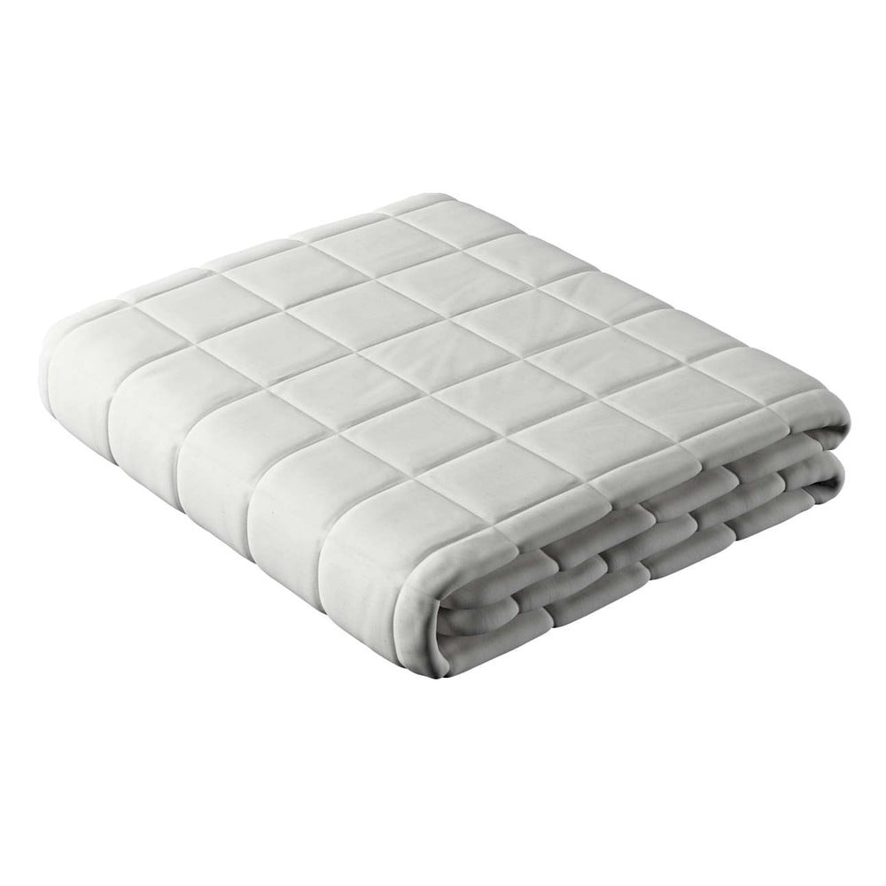 E-shop Biela ľanová posteľná prikrývka na dvojlôžko 170x210 cm Nature - Yellow Tipi