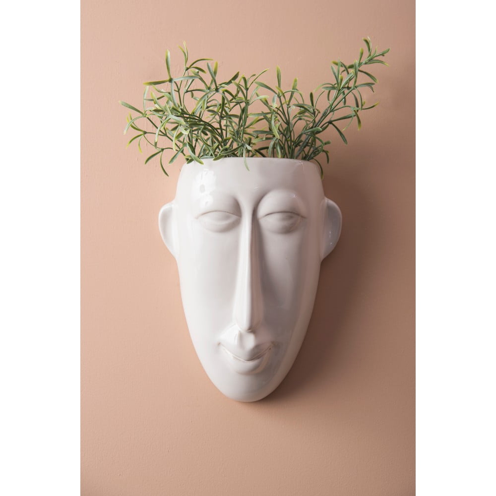 Obrázok Biely nástenný kvetináč PT LIVING Mask, 17,5 x 22,4 cm