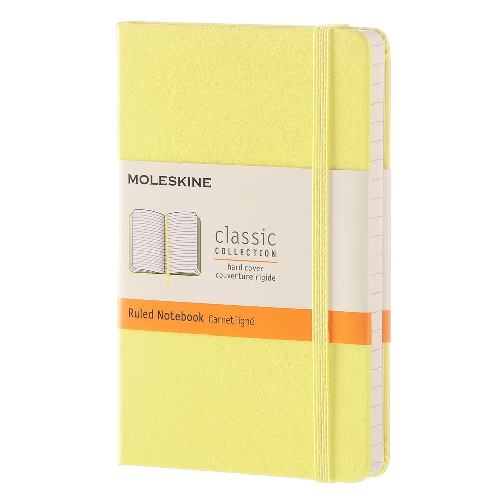 E-shop Žltý linajkový zápisník v pevnej väzbe Moleskine Daisy, 192 strán