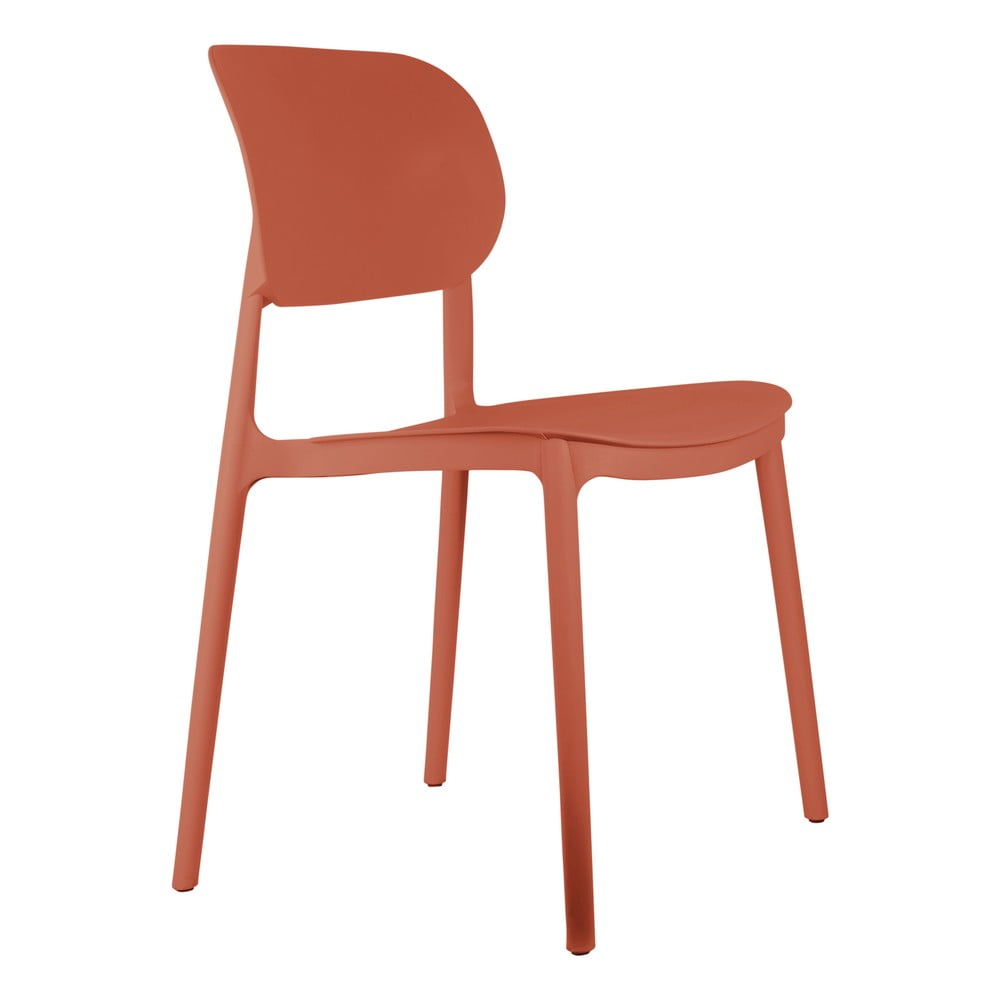Oranžové plastové jedálenské stoličky v súprave 4 ks Cheer – Leitmotiv