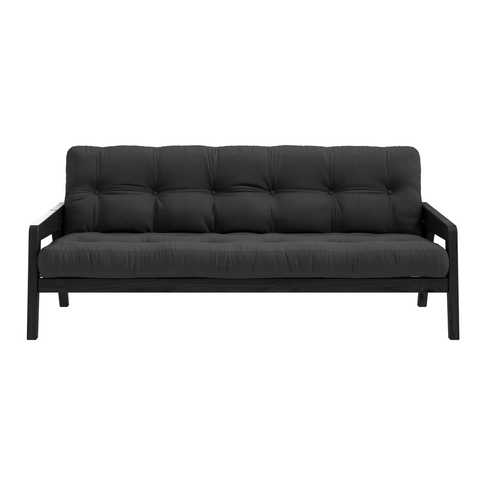 Čierna variabilní rozkladacia pohovka s futónom v čiernej farbe Karup Design Grab Black/Bordeaux