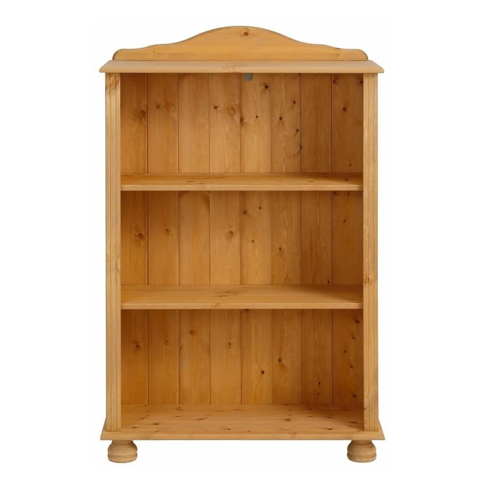 E-shop Nízka hnedá knižnica z masívneho borovicového dreva Støraa Ella