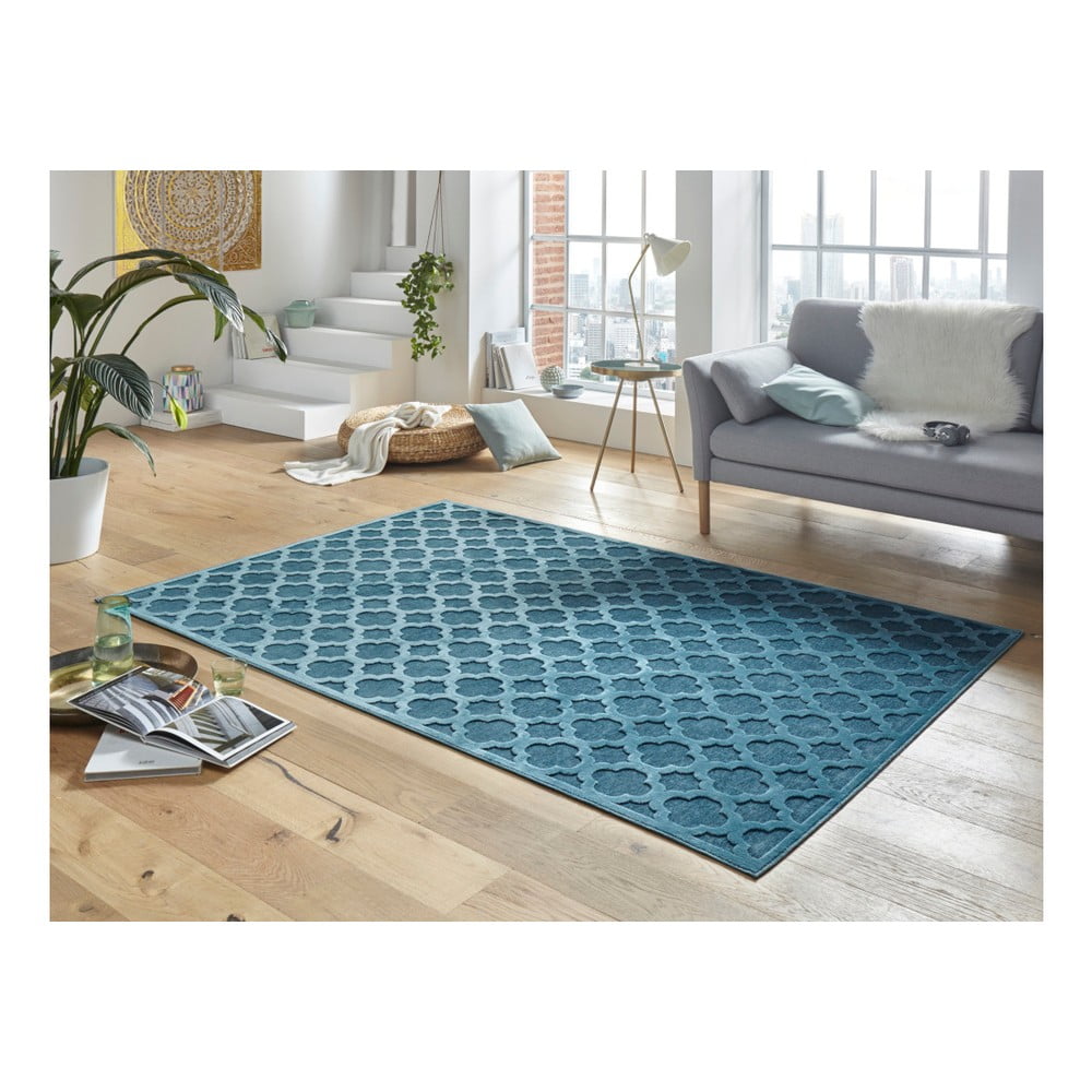 Obrázok Modrý koberec Mint Rugs Shine Mero, 80 × 125 cm